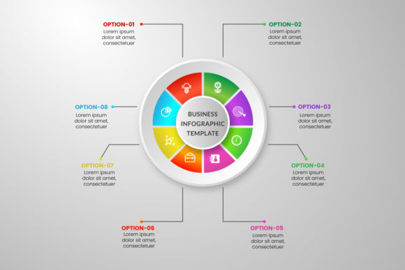 Circle Flip Infographic: Modern & Creative Design for Easy Customization