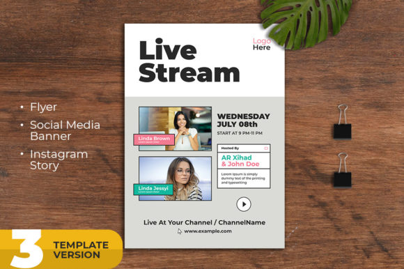 Create a Professional Live Stream Online Conference Flyer Pack