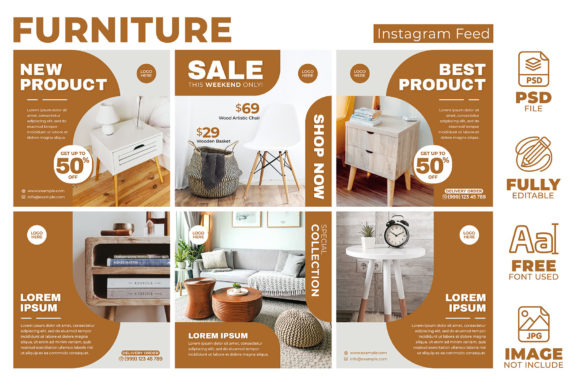 Furniture #01 Instagram Feeds Pack