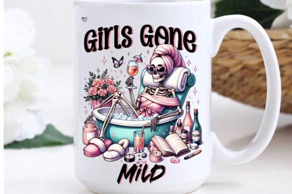 Girls Gone Mild PNG Skeleton Spa Day