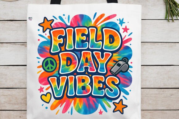 Groovy Field Day Vibes Tie Dye PNG