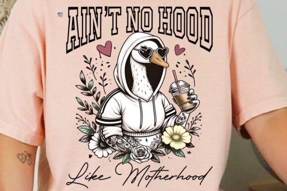 Motherhood Goose PNG Funny Mom: A Delightful Design Asset
