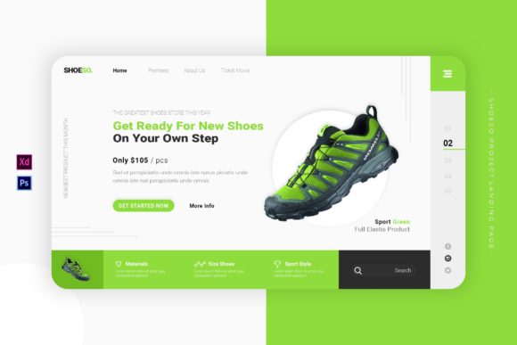 Shoeso Project: Modern Landing Page Template
