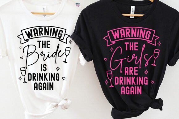 The Bride is Drinking Again: Bachelorette Party PNG Design